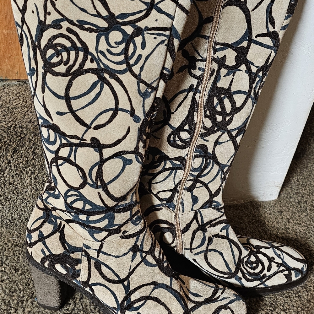 INNIU Leather And Suede Fashion Boots